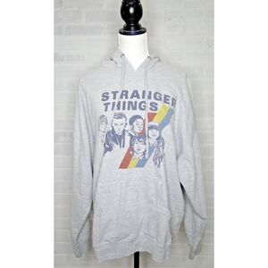 Stranger‎ Things Unisex XL Hoodie Rainbow Eleven Netflix Gray Season 2 Mike